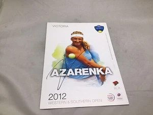 Tarjeta de jugador de Victoria Azarenka 2012 firmada con W&S 5x7 autografiada Beckett BAS certificado de autenticidad 1A - Imagen 1 de 3