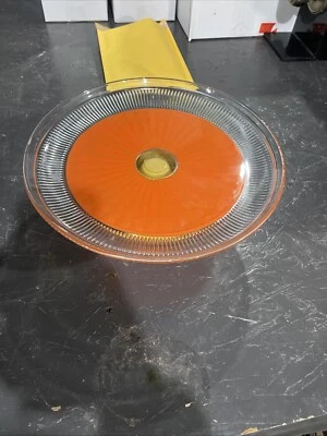 Suporte para bolo de vidro colorido 12x4,5 polegadas - Imagem 1 de 4