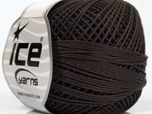 6-Ball Lot Crafty Crochet Thread Yarn Acrylic Summer Fine 6x50g/115m Coffe Brown - Picture 1 of 4