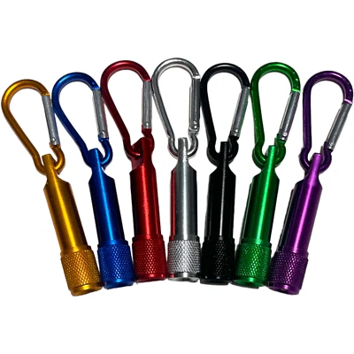 Mini Torch Carabiner Clip Keyring Bright LED Emergency Camping Night Light Gift - Image 1 of 3