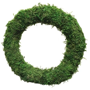 Plain Make Your Own Padded Moss Effect Wreath Ring Decoration Rings (2 SIZES) - Picture 1 of 4