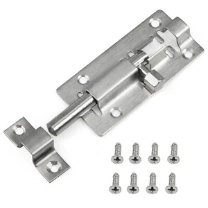 TRIXES Slide Bolt Door Lock 75mm Bathroom Toilet Shed Bedroom Catch Latch NEW - Picture 1 of 8