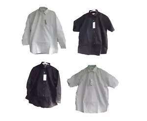 imagewear Women's Short & Long Sleeve Button Down Work/Dress Shirt Black & White - Picture 1 of 12