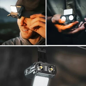 Rechargeable Light LED Bicycle USB Headlight Front Bike Bright Head Lamp Hat Cap - Picture 1 of 6