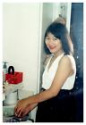 1990s Shy Korean Girl Candid Vintage Snapshot Photo Hollywood California 
