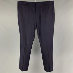 BURBERRY Size 38 Navy Wool Flat Front Dress Pants - Picture 1 of 4