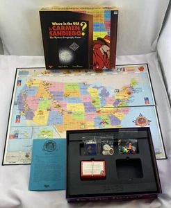 1993 Where in the USA is Carmen Sandiego? Board Game University Games Complete - Picture 1 of 9