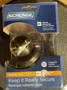Schlage B60NV619 Single-Cylinder Deadbolt Satin Nickel Keyed One Side - Picture 1 of 9