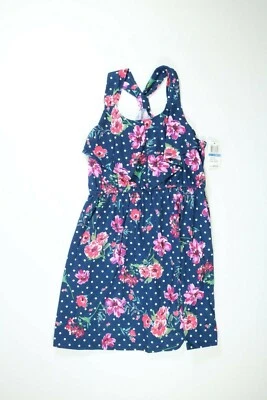 Girls Pink & Violet Pink Floral / Navy Dress Set (2 Dresses) NEW! - Image 1 of 4