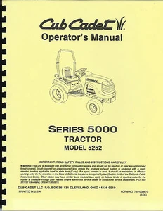 Manuale trattore Cub Cadet 5252 - Foto 1 di 2