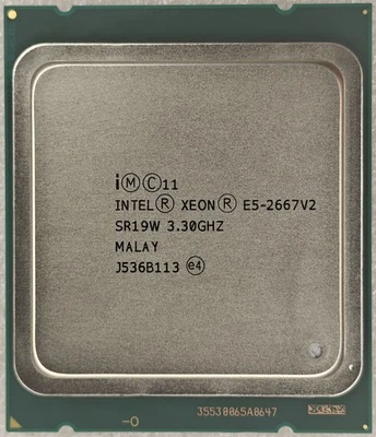 Intel E5-2667 V2 LGA-2011 3.3/4Ghz Turbo 8c Core CPU X79 Machinist DDR3 x9D C602 - Image 1 of 2