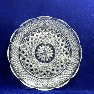 EUC Vintage 10" Anchor Hocking Wexford Glas 5 geteilt Servierplatte Diamant Jakobsmuschel - Bild 1 von 11