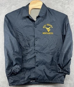 Vintage Windjammer West Virginia University Mountaineers Jacket Blue Size M-L - Picture 1 of 7