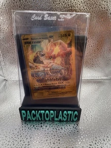 Tarjeta básica Charizard y Blastoise GX HP 345 Tag Team Gold Fan Art 2024 P1 - Imagen 1 de 2