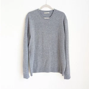 Marine Layer Gray Merino Wool Crew Long Sleeve Sweater, size L - Picture 1 of 7