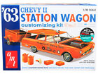 Skill 2 Model Kit 1963 Chevrolet II Station Wagon w Trailer 3-in-1 Kit 1/25 Scal