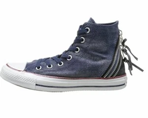 Converse Women's Chuck Taylor Tri Zip High Top Sneaker Blue Sparkle Wash Size 9 - Picture 1 of 7
