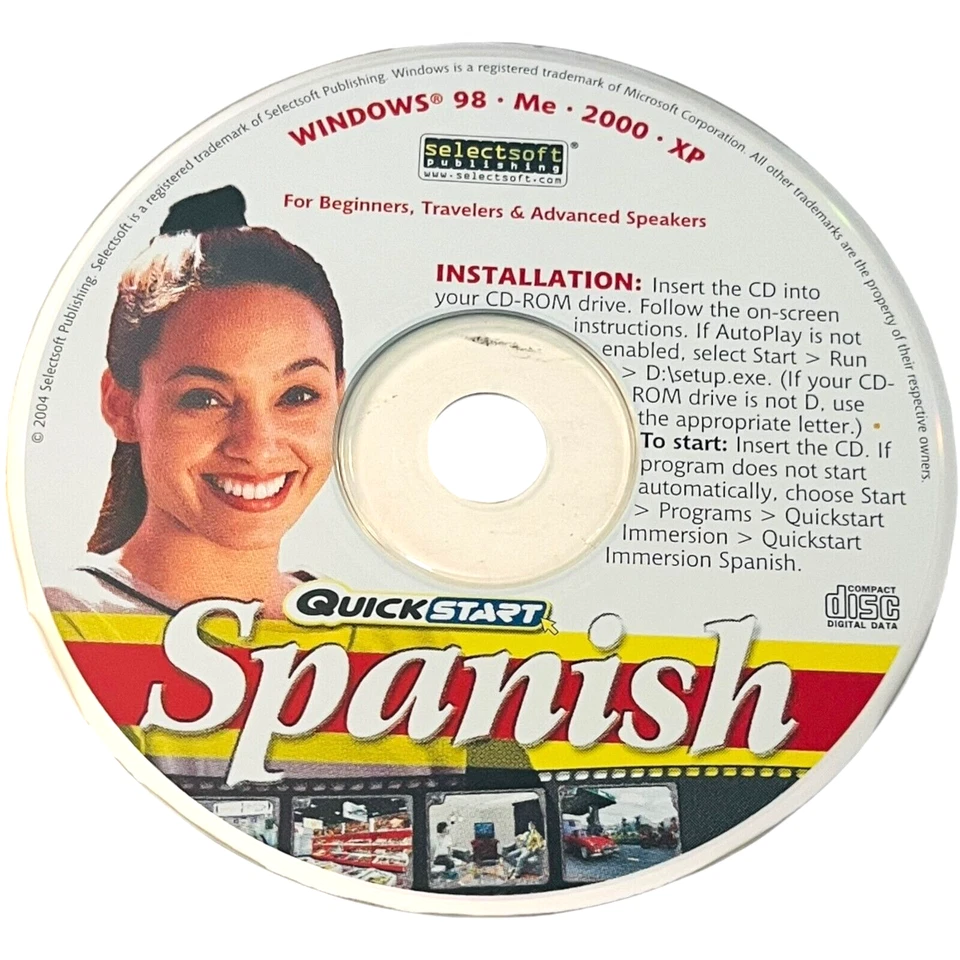 CD-ROM de aprendizaje de español para hablantes principiantes a avanzados - Windows Foto 1 de 3