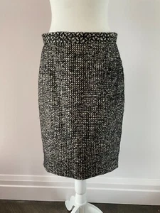 Carolina Herrera Tweed Wool Alpaca Mohair Skirt Retail $385 Price $80 Sz 8 - Picture 1 of 5