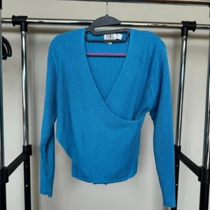Vintage Fia Italia 90s Sweater Wrap Plunge Y2K Handloomed Date Night Sexy Chic - Bild 1 von 8
