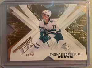 22/23 UD SPx Thomas Bordeleau Gold Radiance FX RC Rookies Parallel SP #d 9/99