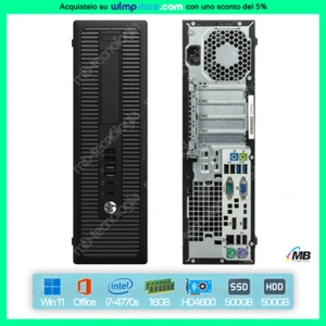 PC DESKTOP FISSO RINNOVATO HP WIN 11 INTEL i7 WI-FI RAM 16GB SSD 500GB OFFICE - Bild 1 von 6