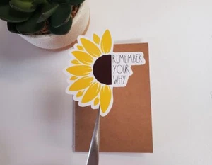Remember Your Why Vinyl-Aufkleber | Sonnenblume, gestanzt - Bild 1 von 2