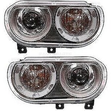 New Left Right Hid Head Light Lens & Housing Fits 2008-2014 Dodge Challenger