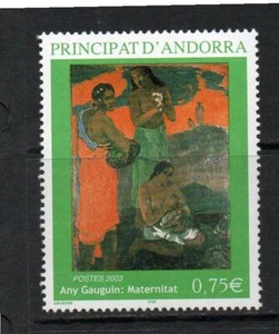 ANDORRA (FRANCÉS) MNH 2003 SGF636 MATERNIDAD POR PAUL GAUGIN - Imagen 1 de 1