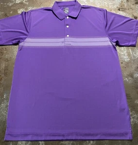 Page & Tuttle Golf Shirt Cool Swing Polo Mens XL Purple w/ Stripe Accent - Picture 1 of 11