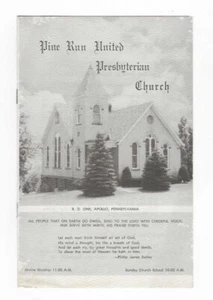 Pine Run United Presbyterian Church Apollo Pennsylvania Nov 1966 Weekly Bulletin - Picture 1 of 5