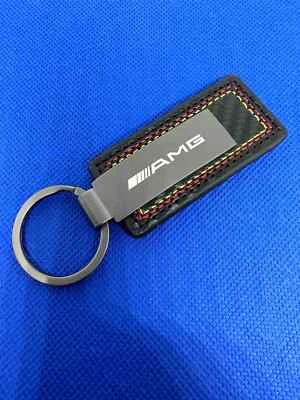 Porte clé AMG mercedes en noir cuir et métal - Photo 1/3