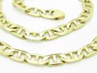 Solid 14k Yellow Gold 20" Hand Made Mariner Link Design Lobster Chain Necklace