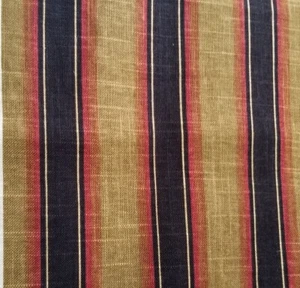 Kingsway Chico Spice Brown Stripe Fabric 42" W x 52" L Home Decor - Picture 1 of 10