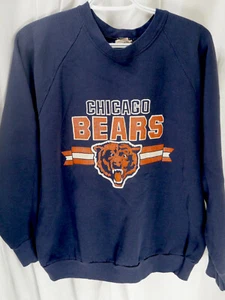 Vintage Chicago Bears NFL Crewneck Youth Size Large Fruit Of The Loom Blue - Picture 1 of 4