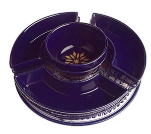 Temp-Tations (R) 9-teiliges Keramik Chip-N-Dip Set auf dekorativ Lazy Suzan - Neu im Karton - Bild 1 von 6
