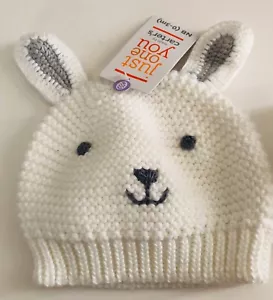 Carter's Baby Crochet Easter Bunny Face Ears Knit Cap Hat - Newborn 0-3 months - Picture 1 of 2