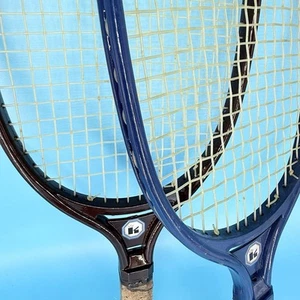 Vintage Slazenger Racquetball Racquets - 1970s Classic in Brownish-Black & Blue! - Picture 1 of 7