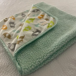 Carter’s Child of Mine Sherpa Baby Blanket with Elephant Print 29x34” - Picture 1 of 5