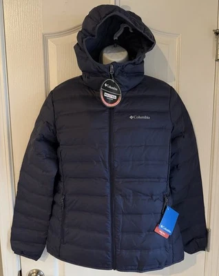 Columbia Lake 22 Goose Down Hooded Full-Zip Jacket Women’s L Heat Seal Navy Blue - Image 1 of 4