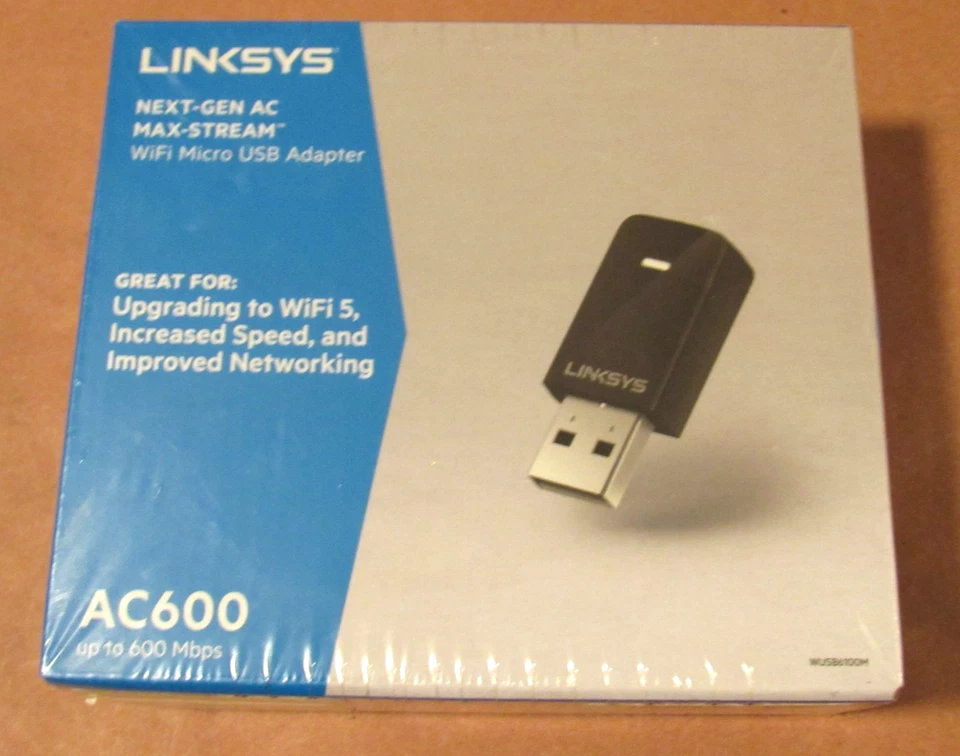 Adaptador Micro USB LinkSys AC600 (WUSB6100M) MU-MIMO Next-Gen AC Max-Stream Wifi - Imagem 1 de 1