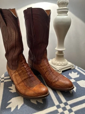 Botas de Vaquero Lucchese Vintage Para Hombre Marrón 2083 Hechas en San Antonio Talla 10 B Foto 1 de 4