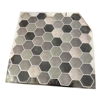 Azulejos de parede autoadesivos 6 peças para cozinha Backsplash, 10" x 10", roxos. - Imagem 1 de 2