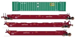 Intermountain HO Maxi IV Intermodal Well Car 3-Unit w/6 53' Containers ~ 47372C - Picture 1 of 1