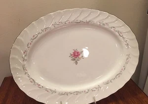 Fine China of Japan ROYAL SWIRL Oval Platter 14 3/8" - Picture 1 of 3