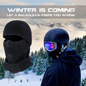 Maschera intera sci pile passamontagna invernale protezione vento caldo fodera casco USA - Foto 1 di 12