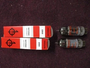 Pair NOS National 6463 tubes. Amplitrex test 111/115% & 1111/113% gm - Picture 1 of 8