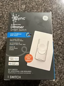 GE GE 48717 C-Start Wi-Fi Smart Dimmer Switch - White No Neutral Wire NEW IN BOX - Picture 1 of 2