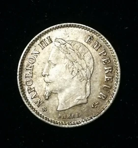 PEU COURANTE **** 20 centimes Napoleon III 1867 BB SUP+ **** - Imagen 1 de 2