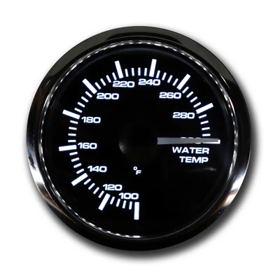 MGS 52mm 2-1/16" Electrical Water Temperature Gauge 100~300 °F White & Amber LED - Image 1 of 4